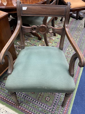 Lot 351 - A LOT OF FIVE OAK DINING CHAIRS