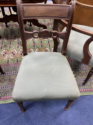 Lot 351 - A LOT OF FIVE OAK DINING CHAIRS