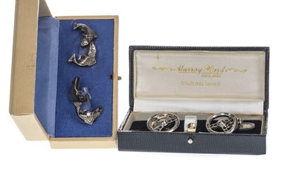 Lot 1322 - TWO PAIRS OF CUFFLINKS