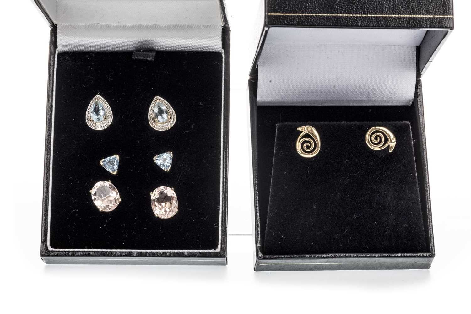 Lot 1328 - A LOT OF FOUR PAIRS OF EARRINGS