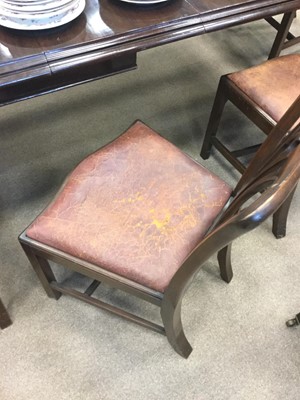 Lot 1629 - A SET OF EIGHT MAHOGANY DINING CHAIRS OF CHIPPENDALE DESIGN
