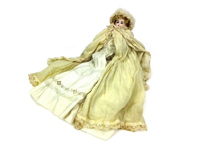 Lot 1632 - AN EARLY 20TH CENTURY GERMAN BISQUE HEADED DOLL