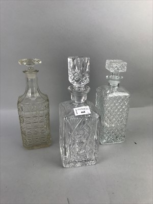Lot 468 - A LOT OF SIX CRYSTAL DECANTERS