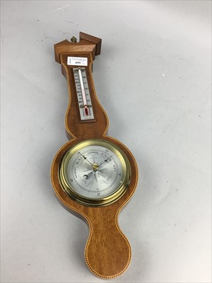 Lot 499 - AN OAK WALL BAROMETER AND ANOTHER