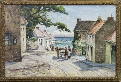 Lot 85 - EAST COAST SCENE, A WATERCOLOUR BY TOM CAMPBELL