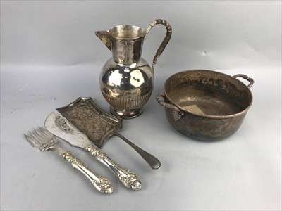 Lot 383 - A PAIR OF SILVER PLATED ENTREE DISHES AND OTHER ITEMS