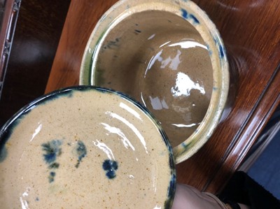 Lot 390 - A STONEWARE CROCK AND OTHER CROCKS