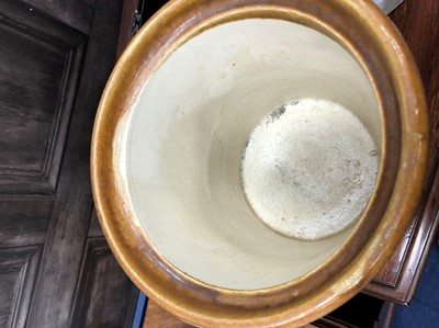Lot 390 - A STONEWARE CROCK AND OTHER CROCKS