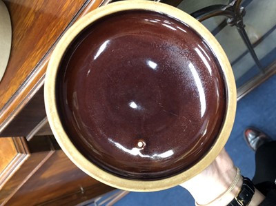 Lot 390 - A STONEWARE CROCK AND OTHER CROCKS