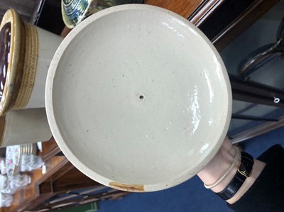 Lot 390 - A STONEWARE CROCK AND OTHER CROCKS