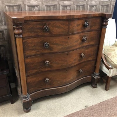 Lot 389 - A VICTORIAN MAHOGANY COLUMN CHEST