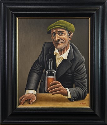 Lot 797 - CHIEF BREW MAKER, AN OIL BY GRAHAM MCKEAN