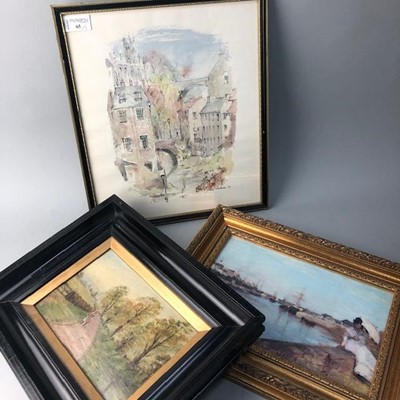 Lot 65 - A LOT OF TWO PAINTINGS AND A PRINT