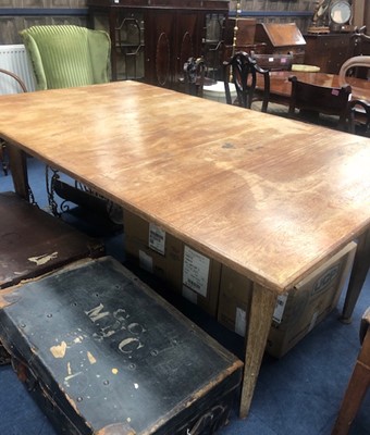 Lot 56 - A MID 20TH CENTURY REFECTORY TABLE