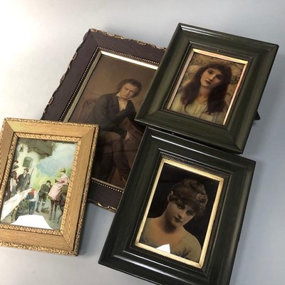 Lot 197 - A PAIR OF VICTORIAN CHRYSTOLEUMS AND TWO OTHERS