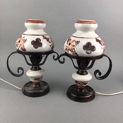 Lot 207 - A PAIR OF 20TH CENTURY TABLE LAMPS