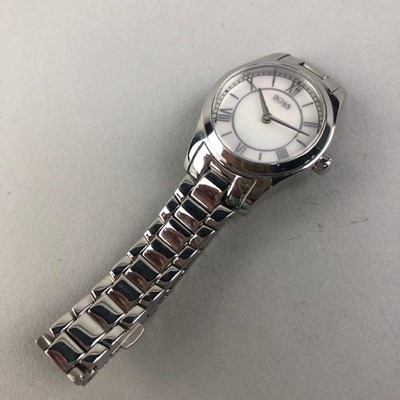 Lot 327 - A LADY'S BOSS STAINLESS STEEL QUARTZ WRIST WATCH