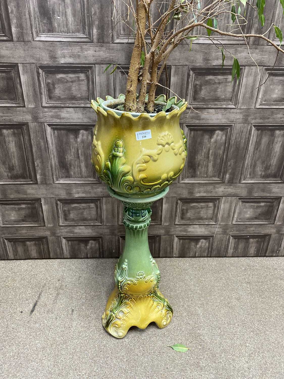 Lot 220 - A MODERN CERAMIC PLANT STAND