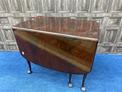 Lot 235 - A 20TH CENTURY STAINED WOOD DROP LEAF TABLE