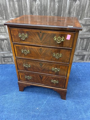 Lot 240 - A MAHOGANY CHEST OF FOUR DRAWERS AND ANOTHER CHEST OF DRAWERS