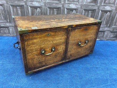 Lot 263 - AN EARLY 19TH CENTURY PART CAMPAIGN CHEST