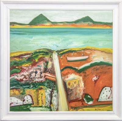 Lot 587 - PATH TO THE SEA, AN OIL BY JOHN BELLANY