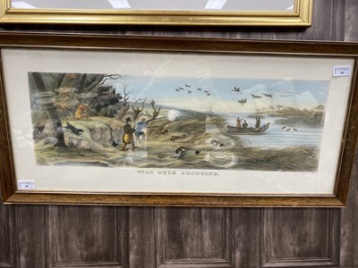 Lot 50 - A PAIR OF SPORTING PRINTS AND ANOTHER PRINT