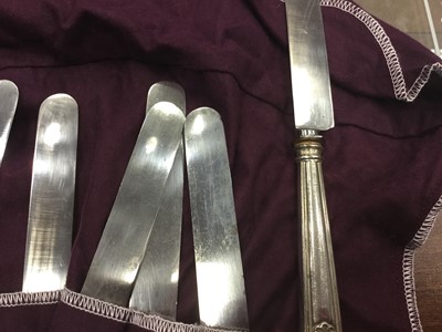 Lot 481 - A PART SUITE OF GEORGE III SILVER CUTLERY