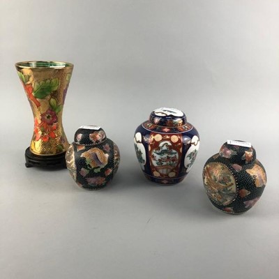 Lot 121 - A LOT OF TEN REPRODUCTION CHINESE AND JAPANESE VASES AND GINGER JARS