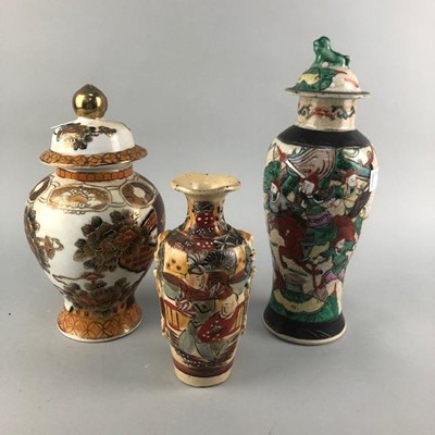 Lot 121 - A LOT OF TEN REPRODUCTION CHINESE AND JAPANESE VASES AND GINGER JARS