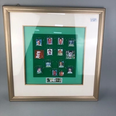 Lot 323 - A FRAMED CELTIC KEYRING COLLECTION