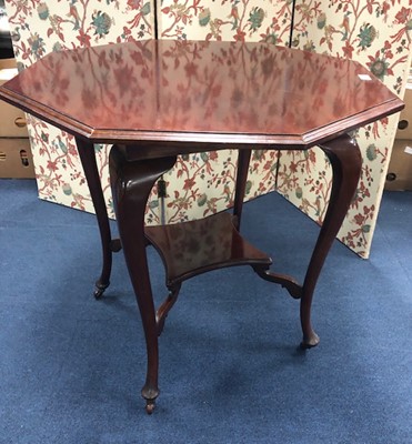 Lot 326 - A MAHOGANY OCTAGONAL TWO TIER OCCASIONAL TABLE