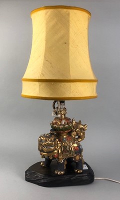 Lot 334 - A CHINESE TABLE LAMP AND ANOTHER TABLE LAMP