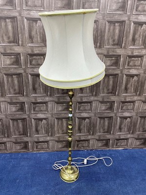 Lot 338 - A BRASS STANDARD LAMP