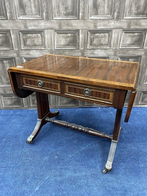 Lot 344 - A REPRODUCTION MAHOGANY SOFA TABLE