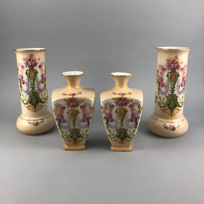 Lot 68 - A PAIR OF WINTON GRIMWADE VASES AND A PAIR OF SIMILAR VASES