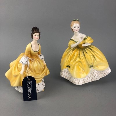 Lot 106 - A ROYAL DOULTON FIGURE OF 'SHEILA' AND THREE OTHERS