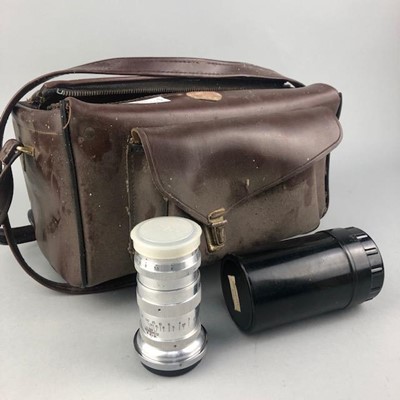 Lot 352 - A RUSSIAN CAMERA LENS, CAMERA ACCESSORIES AND VARIOUS LENSES