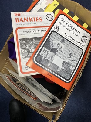 Lot 355 - A LOT OF ST MIRREN PROGRAMMES AND OTHER EPHEMERA RELATING TO PAISLEY