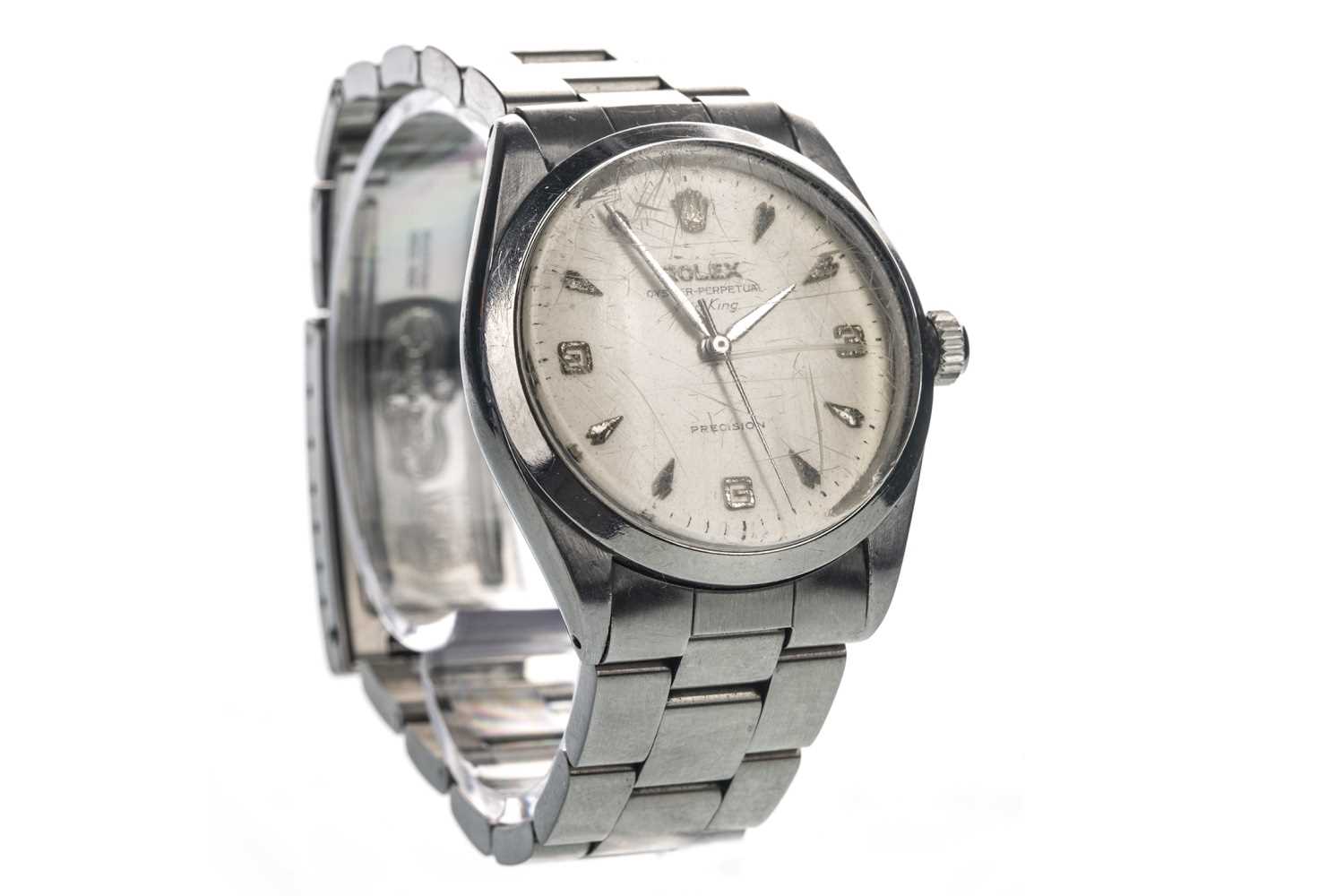Lot 857 - A GENTLEMAN'S ROLEX AIR KING STAINLESS STEEL AUTOMATIC WRIST WATCH
