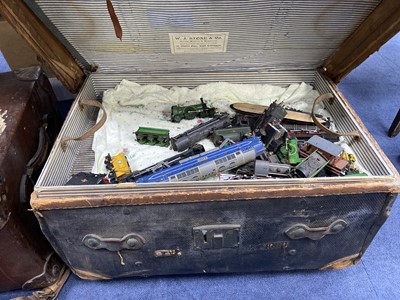 Lot 382 - A COLLECTION OF MODEL AIRCRAFT, TRAIN ENGINES AND CARRIAGES