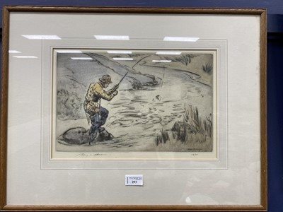 Lot 293 - A COLOURED ETCHING SIGNED HENRY WILKINSON