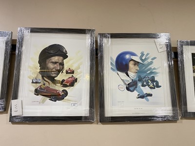 Lot 406 - A LOT OF 'GRAHAM TURNER' AND 'MICHAEL TURNER' MOTOR RACING PRINTS