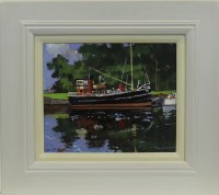 Lot 250 - JAMES ORR, THE VIC 32 AT CRINAN oil on board,...
