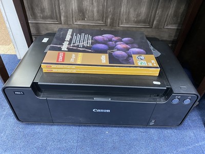 Lot 419 - A CANON PRO-1 PHOTO PRINTER, PAPER, INK AND A PAPER SHREDDER