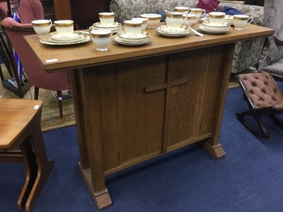 Lot 214 - A 20TH CENTURY OAK ALTAR TABLE