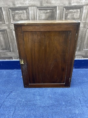 Lot 218 - A MAHOGANY WALL HANGING CUPBOARD