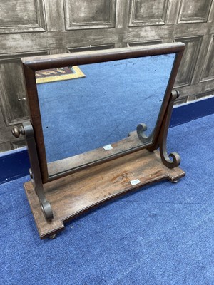 Lot 219 - A 19TH CENTURY MAHOGANY SWIVEL DRESSING MIRROR