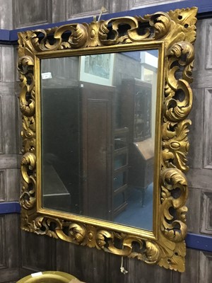 Lot 225 - A GILT FRAMED WALL MIRROR