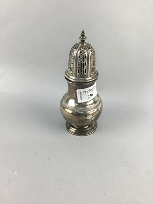 Lot 236 - A SILVER SUGAR CASTOR